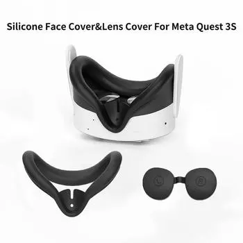 Новые мягкие удобные антипотовые 3S VR аксессуары силиконовый чехол маска для лица накладка и комплект чехлов для объектива для Meta Quest 3S красный