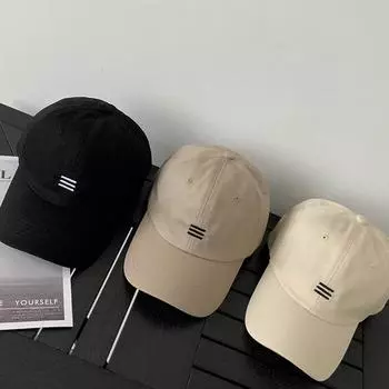 Новые мягкие верхние мужские унисекс спортивные бейсболки женские парные вышитые хлопковые простые повседневные шляпы регулируемые чёрный