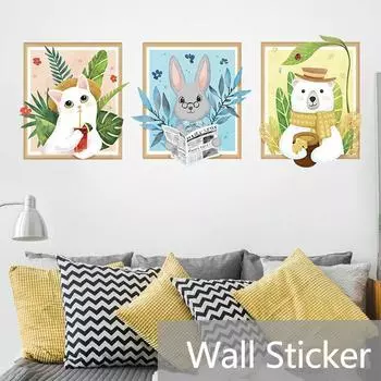 Новые мультяшные наклейки на стены прекрасные живопись Искусство Печать Плакат Стены Картины Для жизни Украшение дома