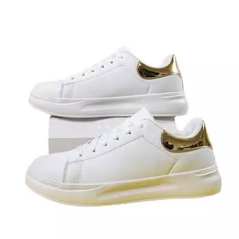 Новые мужчины и женщины с одинаковыми маленькими белыми туфлями Four Seasons Leisure Sports Small White Shoes Increase Board Shoes 36