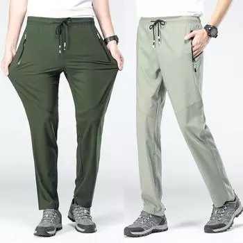 Новые мужские эластичные брюки для мужчин, тонкие стильные модные свободные спортивные повседневные удобные колготки для пар с прямыми штанинами M армия зеленый