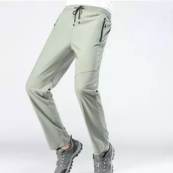 Новые мужские эластичные брюки для мужчин, тонкие стильные модные свободные спортивные повседневные удобные колготки для пар с прямыми штанинами M чёрный