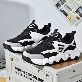 Новые мужские баскетбольные кроссовки из микрофибры и кожи, модные мужские кроссовки больших размеров, износостойкие, нескользящие, повседневные кроссовки для бега 39 коричневый