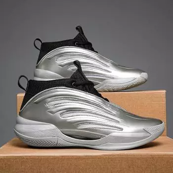 Новые мужские баскетбольные кроссовки мужские нескользящие спортивные уличные кроссовки с воздушной подушкой дышащие удобные тренировочные баскетбольные кроссовки 36 синий