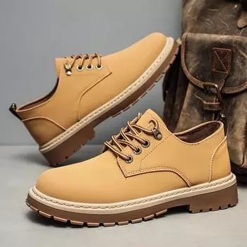 Новые мужские ботинки для активного отдыха, нескользящие мужские кроссовки, модная повседневная мужская кожаная обувь, рабочая защитная обувь, удобная и удобная для мужчин 39