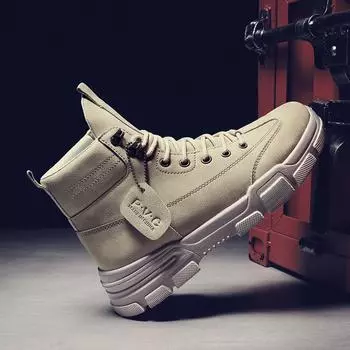 Новые мужские ботинки кожаные водонепроницаемые ботинки на шнуровке мужские зимние легкие ботинки до щиколотки для мужчин зимние повседневные нескользящие erf4 39 серый