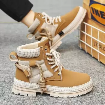 Новые мужские ботинки, повседневная обувь, зимние дизайнерские роскошные ковбойские военные челси на платформе, кожаные тактические рабочие защитные кроссовки до щиколотки 39