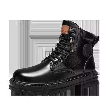 Новые мужские ботинки с мягкой подошвой, модные ботинки Leisure Cargo Big Head для отдыха 39 чёрный