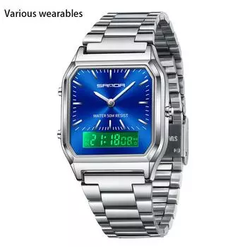 Новые мужские деловые кварцевые часы простые мужские часы модные ретро часы со стальным ремешком