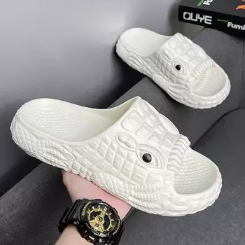 Новые мужские домашние классные тапочки мужские летние ванные легкие eva пара легкие тапочки на платформе женская обувь 40-41 [Standard code] белый