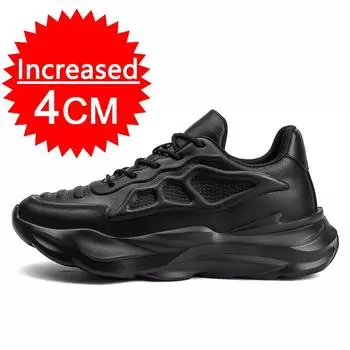Новые мужские дышащие кроссовки, увеличивающие рост, невидимая внутренняя часть, увеличивающая рост на 8 см, летняя теннисная мужская спортивная обувь, увеличивающая рост 37