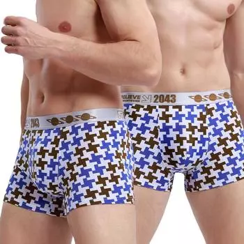 Новые мужские хлопковые трусы-боксеры с принтом, мужские дышащие четырехугольные короткие трусы-боксеры L