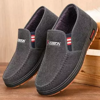 Новые мужские хлопковые туфли, модная зимняя обувь для мужчин, круглый носок, удобные нескользящие повседневные кроссовки, мужская обувь для ходьбы на открытом воздухе 39