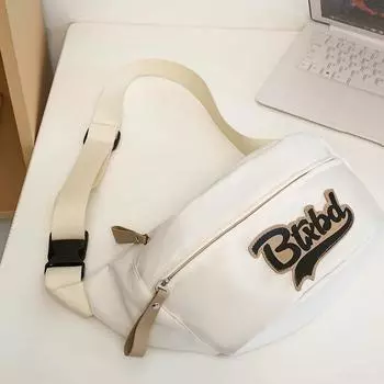 Новые мужские и женские нагрудные сумки, сумки через плечо, повседневные водонепроницаемые нагрудные сумки, диагональные рюкзаки, нагрудные сумки большой вместимости 38x12x19cm белый