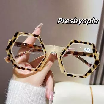 Новые мужские и женские очки для чтения с точечной оправой, очки для дальнего зрения с большой оправой, блокирующие синий свет, очки для пресбиопии от 0 до +4,0 0 фиолетовый