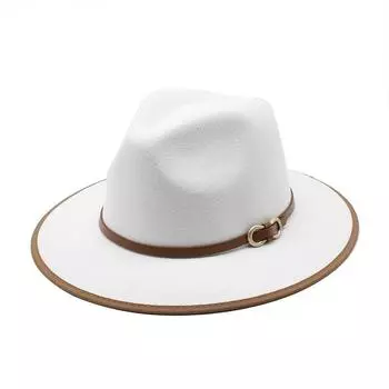 Новые мужские и женские шерстяные цилиндры, джазовые шляпы, ретро-белые шерстяные шляпы с подгибом, плоские поля, солнцезащитные карнизы. M56-58cm красный