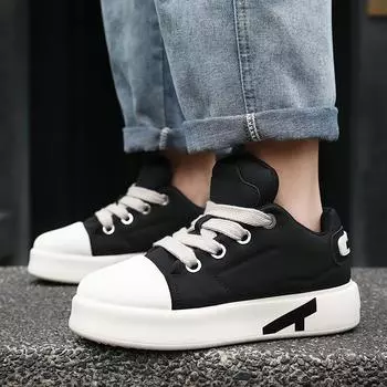 Новые мужские и женские спортивные кроссовки на толстой подошве, износостойкие и увеличивающие рост, на шнуровке, размер 39-44 39 бежевый