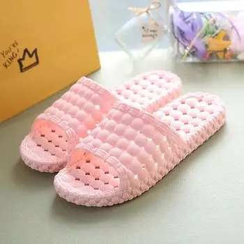 Новые мужские и женские тапочки для ванной, летние домашние нескользящие сандалии и тапочки из пластика с толстой и мягкой подошвой для пар 44-45 For 43-44