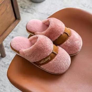 Новые мужские и женские тапочки, тканевые, осенне-зимние, домашняя обувь для пар, теплые домашние хлопковые тапочки 36-37 розовый