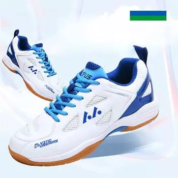 Новые мужские и женские теннисные туфли, нескользящие, дышащие, тренировочные туфли для бадминтона, кроссовки для настольного тенниса, уличные кроссовки 36 белый/красный