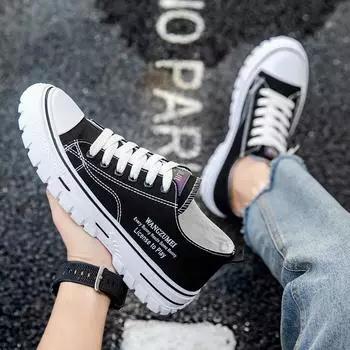 Новые мужские классические модные низкие дышащие парусиновые туфли для скейтбординга для студентов, мужские и мальчики, повседневные трендовые удобные кроссовки для спортзала на мягкой подошве 39 чёрный