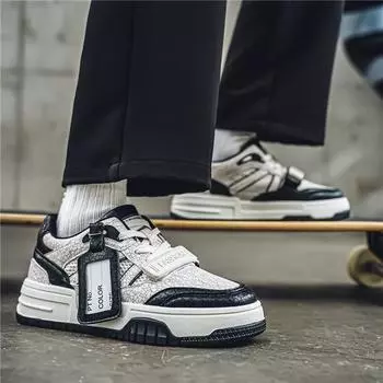 Новые мужские классические модные низкие кеды для скейтбординга, удобные студенческие мужские дышащие трендовые повседневные кроссовки на мягкой подошве для мальчиков 39 чёрный