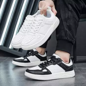 Новые мужские классические модные низкие кеды для скейтбординга, удобные студенческие мужские дышащие трендовые повседневные кроссовки на мягкой подошве для мальчиков 38 белый