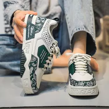 Новые мужские классические модные низкие кроссовки для скейтбординга, удобные студенческие дышащие трендовые повседневные кроссовки на мягкой подошве 39 белый/чёрный