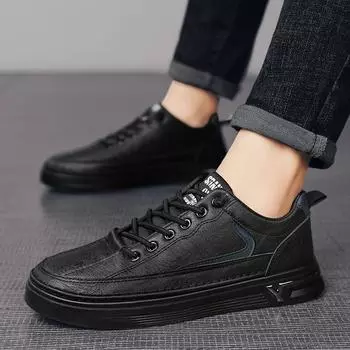 Новые мужские классические модные низкие кроссовки для скейтбординга, трендовые студенческие повседневные удобные кроссовки на мягкой подошве 39 чёрный