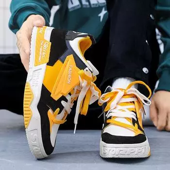 Новые мужские классические модные низкие кроссовки для скейтбординга на толстой подошве, удобные кроссовки для баскетбола на мягкой подошве 39 красный/белый