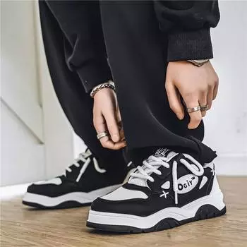 Новые мужские классические модные низкие кроссовки для скейтбординга на толстой подошве, удобные кроссовки для баскетбола на мягкой подошве 39 белый/хаки