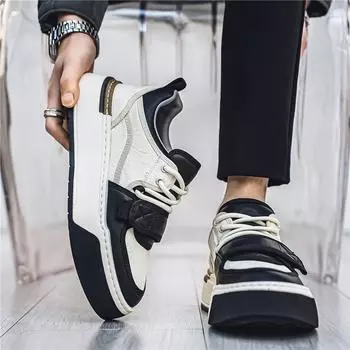 Новые мужские классические модные низкие кроссовки для скейтбординга на толстой подошве, удобные кроссовки для баскетбола на мягкой подошве 39 белый