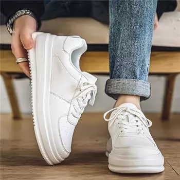 Новые мужские классические модные низкие кроссовки для скейтбординга на толстой подошве, удобные кроссовки для баскетбола на мягкой подошве 39 белый