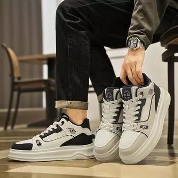 Новые мужские классические модные низкие кроссовки для скейтбординга на толстой подошве, удобные кроссовки для баскетбола на мягкой подошве 39 чёрный