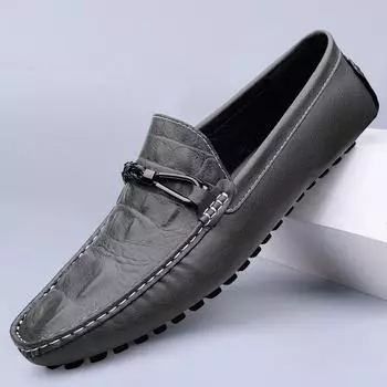 Новые мужские классические оксфорды на плоской подошве, деловая повседневная кожаная обувь, лоферы, свадебные туфли, мокасины в итальянском стиле, обувь для вождения 37 чёрный