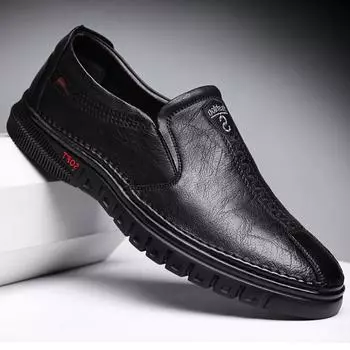 Новые мужские кожаные мокасины нескользящие прогулочные туфли на плоской подошве дышащие повседневные туфли для мужчин кроссовки zapatillas de hombre 38