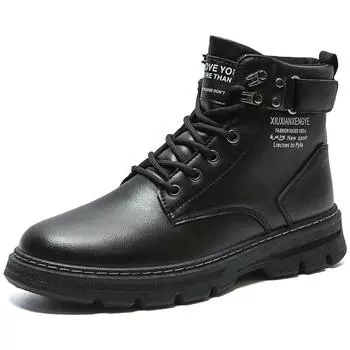 Новые мужские кожаные туфли Coturno High Top Fashion Winter Warm Snow Shoes Dr.. Мотоциклетные ботинки для пар унисекс, размер 39-44 39 хаки