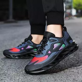 Новые мужские кроссовки для бега, легкие кроссовки, спортивная обувь для отдыха на открытом воздухе, мужские спортивные туфли для тренировок, обувь для ходьбы на платформе 35 серый
