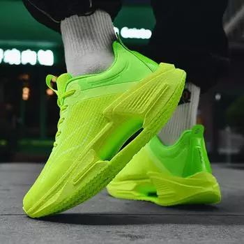 Новые мужские кроссовки Jue Ying третьего поколения, парные модели, действительно взрывные, сверхлегкие, повседневные кроссовки из углеродного волокна, амортизирующие кроссовки для бега на открытом воздухе 35 флуоресцентный зеленый