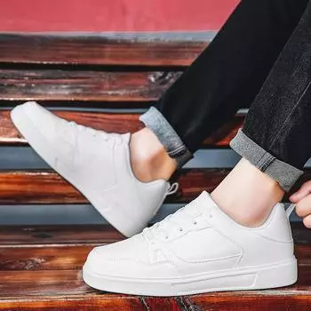 Новые мужские кроссовки, легкие летние модные универсальные спортивные туфли с плоской подошвой для мужчин, повседневные походные белые туфли Zapatillas Hombre 39 черный белый