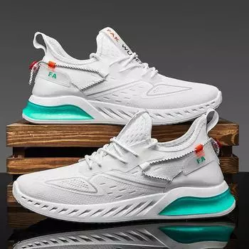 Новые мужские кроссовки летние дышащие 2025 новый тренд универсальные мужские спортивные кроссовки для отдыха и бега для папы 1 39 белый