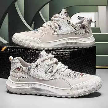 Новые мужские кроссовки, модные нескользящие повседневные туфли с брезентом, износостойкие кроссовки, недорогие, популярные рабочие туфли EU39 хаки