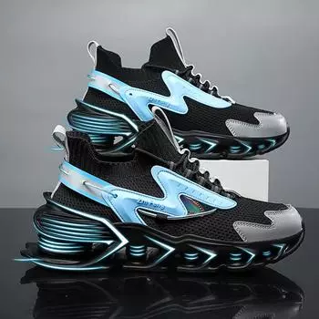 Новые мужские кроссовки с дышащими лезвиями, кроссовки, мужская амортизирующая обувь, легкая повседневная обувь большого размера, мужская обувь 46