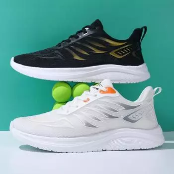 Новые мужские кроссовки с мягкой подошвой, светящиеся кроссовки, модная универсальная повседневная обувь, сетчатые дышащие кроссовки 39 чёрный