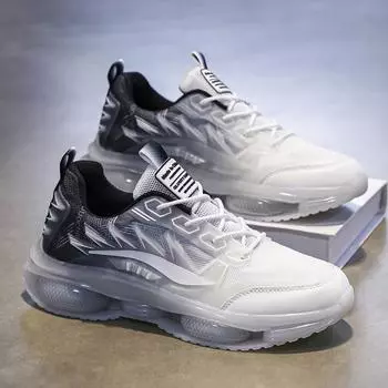 Новые мужские кроссовки с желейной подошвой, мягкая подошва, папины туфли, подростковые трендовые кроссовки для активного отдыха на открытом воздухе 39 чёрный