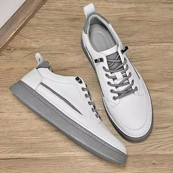 Новые мужские кроссовки, удобная мужская повседневная обувь, белые мужские кроссовки, обувь на шнуровке для мужчин, минималистичные вулканизированные туфли 38 белый