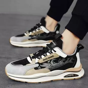 Новые мужские кроссовки весна-осень Мужская повседневная модная обувь Мужская обувь для активного отдыха спортивная обувь M1007 39 хаки
