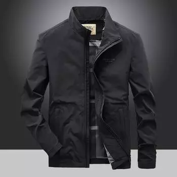 Новые мужские куртки мужские весенние и осенние мужские свободные повседневные молодежные куртки с воротником-стойкой Мужская одежда L