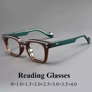 Новые мужские квадратные деловые очки для чтения Очки с защитой от синего света Тенденция сверхлегких женских очков для пресбиопии Оправа 1.5