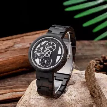 Новые мужские кварцевые часы из дерева сандалового дерева персонализированные деревянные часы с циферблатом